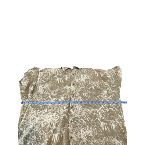 Pendleton Men's Shirt Tan Silk Beachy Resort Button Down Short Sleeve Size XL - Picture 6 of 8